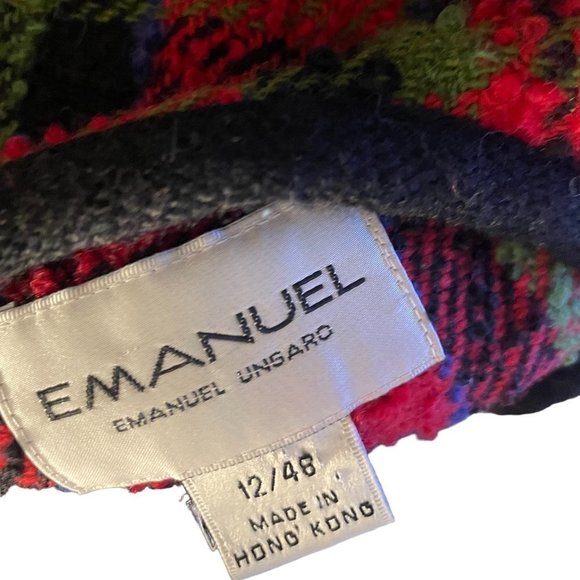 Vintage Emanuel Ungaro  Women's Wool Blend Plaid Blazer‎ - Picture 7 of 7